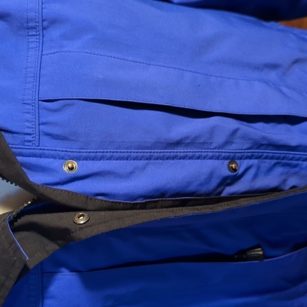 Eddie Bauer Blue/Purple hooded gore-tex zip front long Warm Winter jacket sz M - Picture 6 of 13